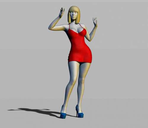 3D модель для 3d принтера. Девушка в клубе. 