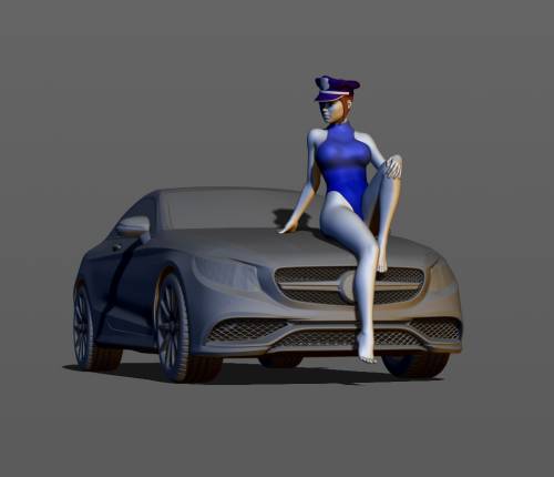 3D модель для 3d принтера. Королева автогонок. 