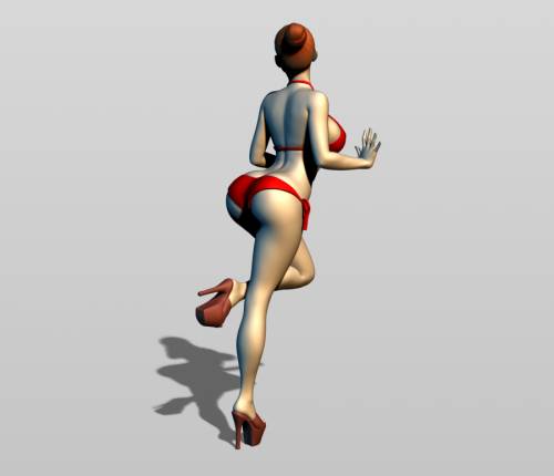3D модель для 3d принтера. Grid Girl в бикини. 