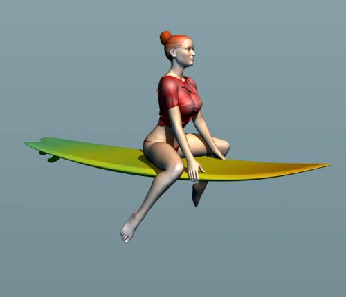 Девушка на серфинге. Масштаб фигурки 1:43. Миниатюра из серии "На Чёрном море штиль"
Модель 0569