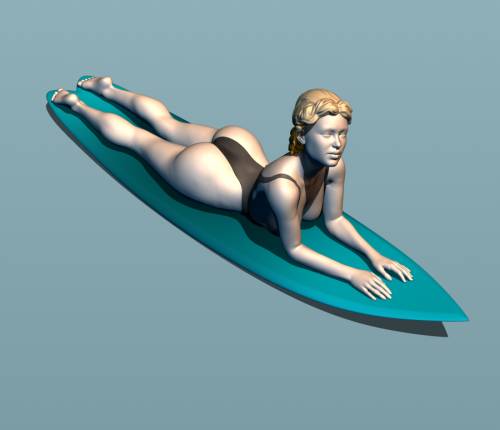 Девушка лежит на доске. Масштаб миниатюры 1:43. Миниатюра из серии "На Чёрном море штиль"
Модель 0570