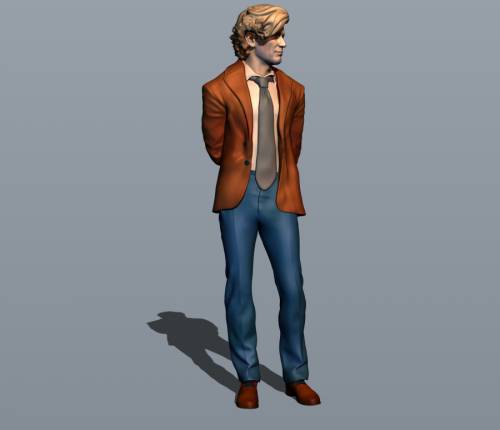 Мужчина в пиджаке. 3D model Фигурка из серии "Джентльмены".
Модель 0650.