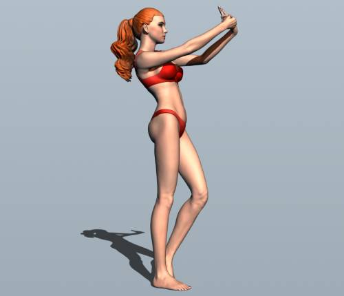 Девушка селфи. 3D модель. Фигурка из серии "Selfie Girls".
Модель 0657