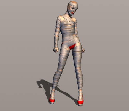 Симпатичная мумия. 3D модель. Фигурка из серии "Halloween".
Модель 0664