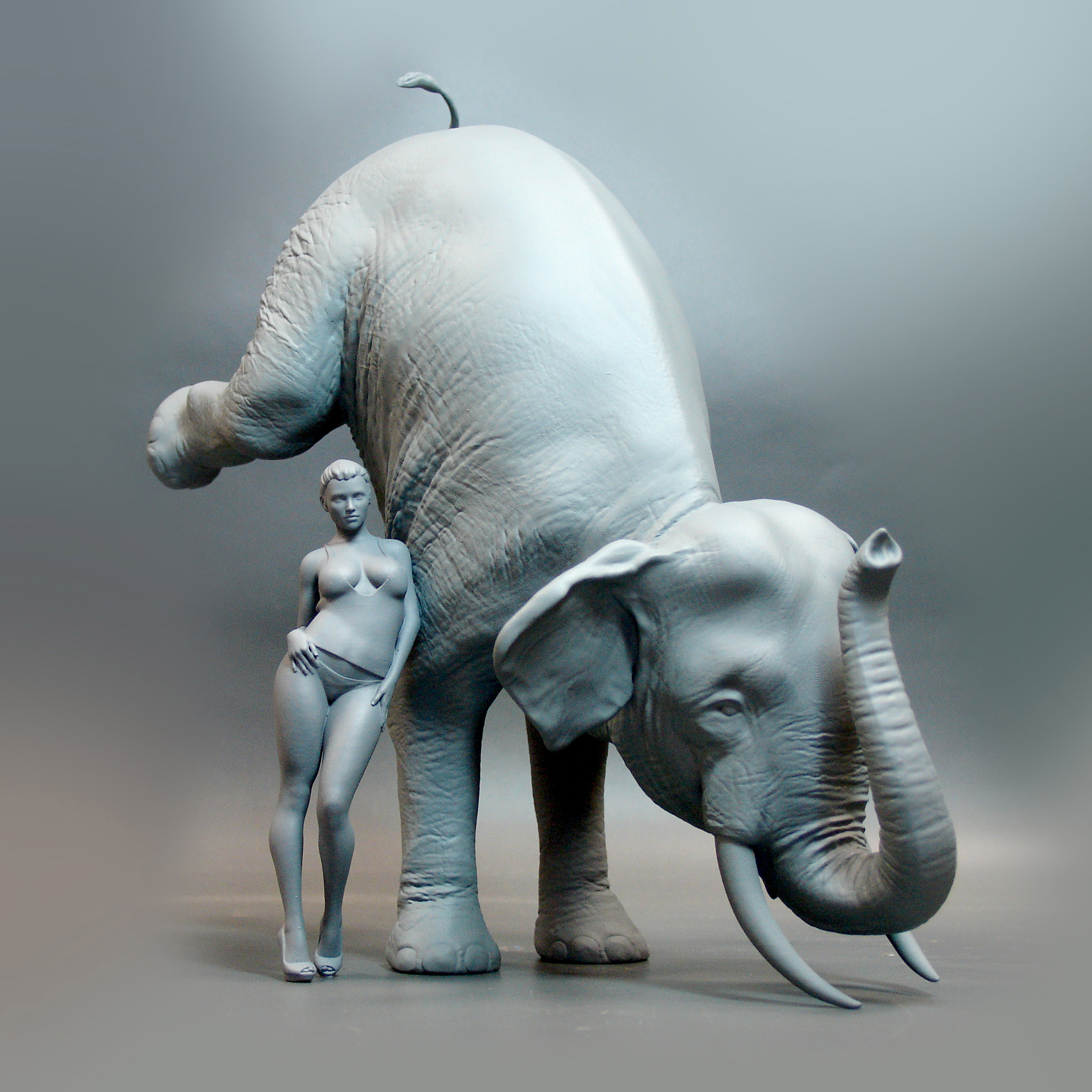slon, слон, фотополимер, 3dprint, 3dпечать